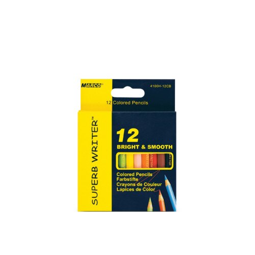 Set 12 creioane colorate scurte Marco 4100H-12CB